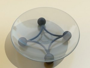 cherries in glass bowl high res 3D Model