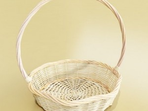 wicker basket collection 4 items Model 3D