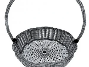 cole&ccedil;&atilde;o de cesta de vime 4 itens Modelo 3D