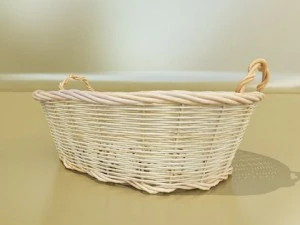 cole&ccedil;&atilde;o de cesta de vime 4 itens Modelo 3D
