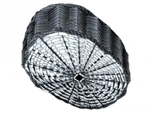wicker basket collection 4 items Model 3D