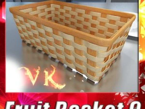 cole&ccedil;&atilde;o de cesta de vime 4 itens Modelo 3D