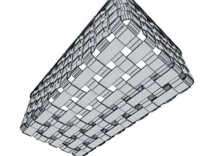 cole&ccedil;&atilde;o de cesta de vime 4 itens Modelo 3D