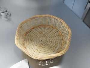 cole&ccedil;&atilde;o de cesta de vime 4 itens Modelo 3D