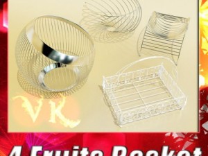 metal basket collection 3D Model