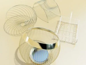 metal basket collection 3D Model