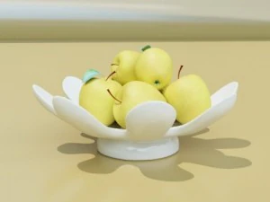 fruit in bowls collection 3D Model