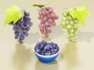 grapes collection high detailed 3D Model