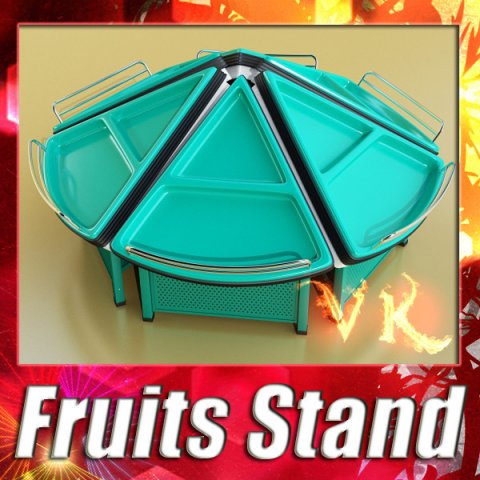 produce store display fixture 3D Model .c4d .max .obj .3ds .fbx .stl .blend 