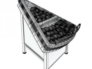 grocery store produce display fixture Model 3D