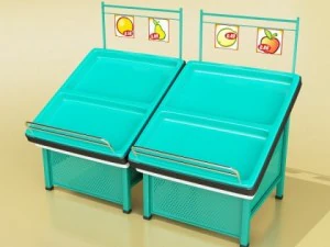 fruit stand store display smoothable 3D Model