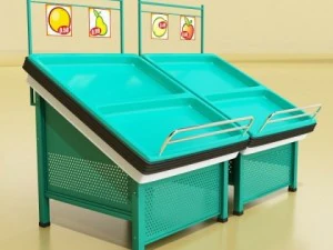 fruit stand store display smoothable 3D Model
