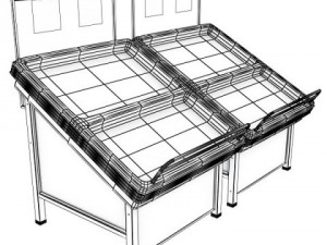 fruit stand store display smoothable 3D Model