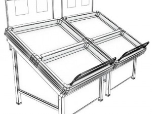 fruit stand store display smoothable 3D Model