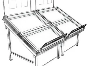 fruit stand store display smoothable 3D Model