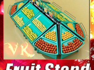 fruit stand store display 3D-Modell