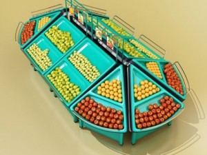 fruit stand store display Model 3D