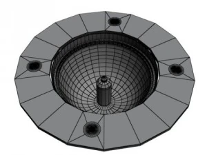 halogen lamp 01 high detail 3D Model