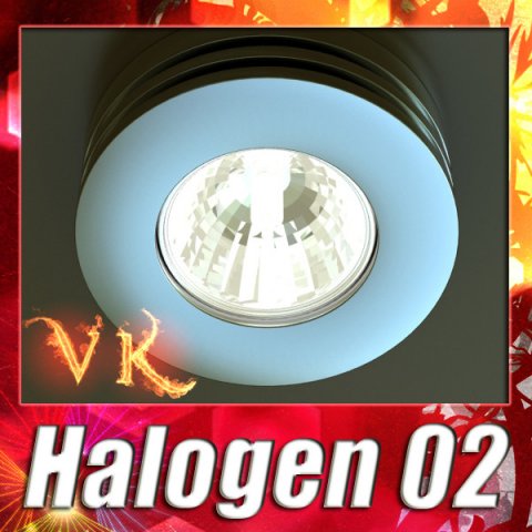 halogen lamp 02 high detail 3D Model .c4d .max .obj .3ds .fbx .stl .blend 
