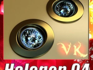 l&acirc;mpada hal&oacute;gena 04 fotorreal Modelo 3D