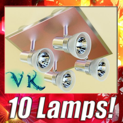 10 halogen lamp collection 3D Model .c4d .max .obj .3ds .fbx .stl .blend 