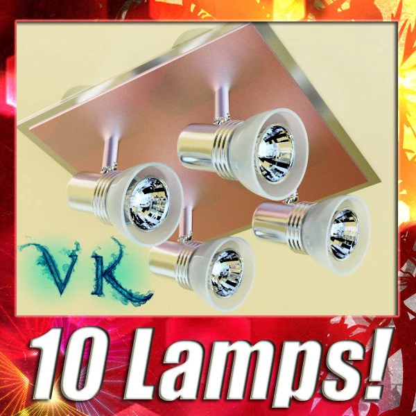 10 halogen lamp collection 3D Model .c4d .max .obj .3ds .fbx .stl .blend