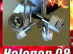 halogen ceiling light 08 photoreal 3D Model