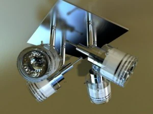 halogen ceiling light 08 photoreal 3D Model