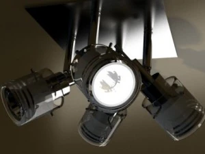 halogen ceiling light 08 photoreal 3D Model
