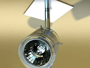 halogen ceiling light 08 photoreal 3D Model