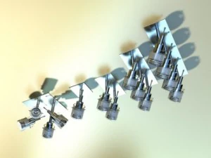 halogen ceiling light 08 photoreal 3D Model