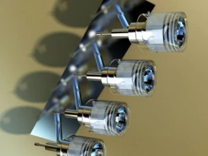 halogen ceiling light 08 photoreal 3D Model