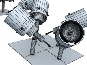 halogen ceiling light 08 photoreal 3D Model