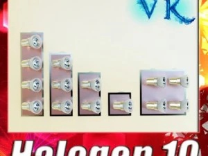 Halogenlampen-Set 10 fotorealistisch 3D Modell