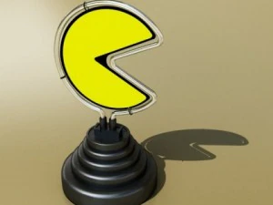 table lamp pacman ghost 3D Model