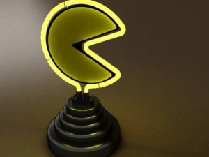 table lamp pacman ghost 3D Model