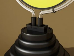 table lamp pacman ghost 3D Model