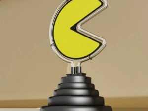 table lamp pacman ghost 3D Model