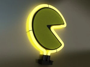table lamp pacman ghost 3D Model