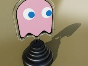 table lamp pacman ghost 3D Model