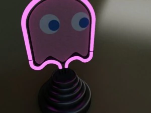 table lamp pacman ghost 3D Model