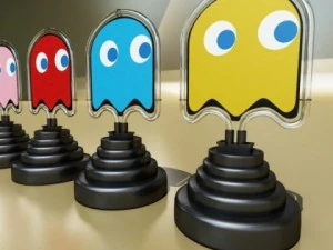table lamp pacman ghost 3D Model