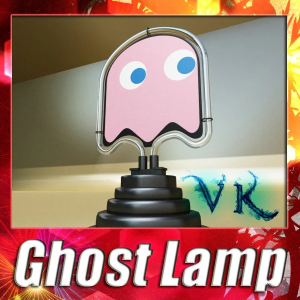 table lamp pac man ghost 3D Model .c4d .max .obj .3ds .fbx .stl .blend 