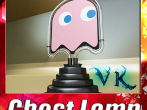 table lamp pac man ghost 3D Model