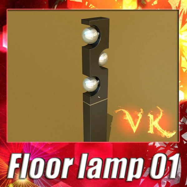 modern floor lamp 01 3D Model .c4d .max .obj .3ds .fbx .stl .blend 