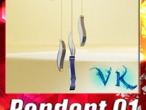 modern pendant lamp 01 3D 모델