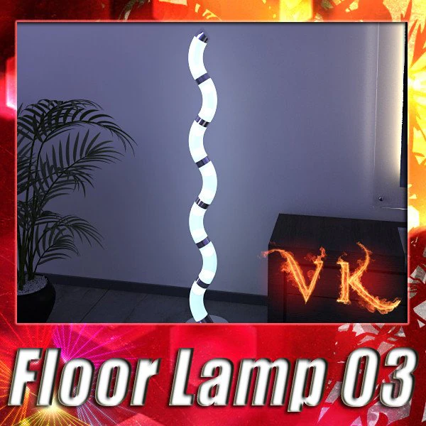 modern floor lamp 03 3D Model .c4d .max .obj .3ds .fbx .stl .blend 