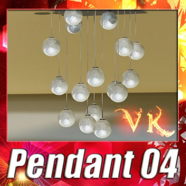 modern pendant lamp 04 3D Model .c4d .max .obj .3ds .fbx .stl .blend