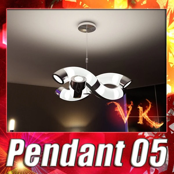 modern pendant lamp 05 3D Model .c4d .max .obj .3ds .fbx .stl .blend 