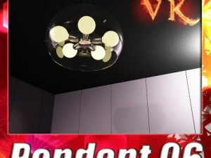 moderne Pendelleuchte 06 3D Modell